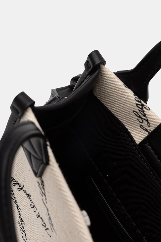 Karl Lagerfeld torebka crossbody damska bawełniana K/VILLE B2W30278 czarny