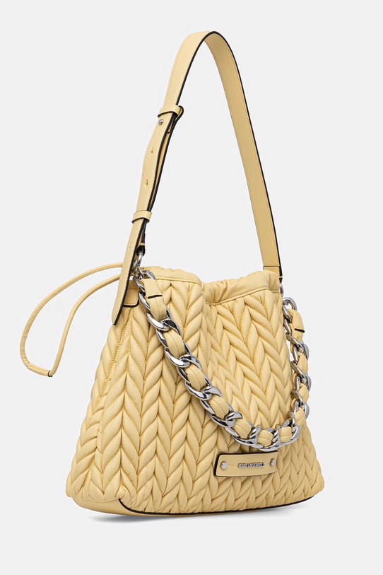 Karl Lagerfeld torebka damska z imitacji skóry K/WEAVE B2W30033 żółty SS26