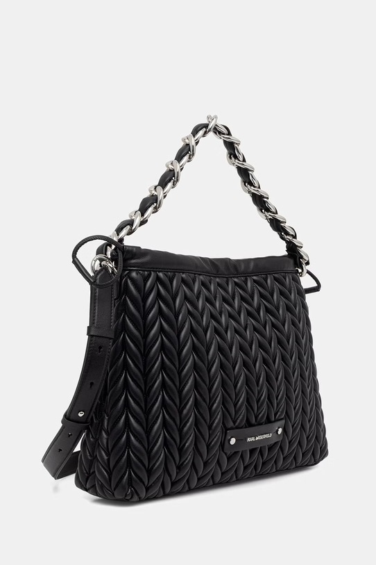 Karl Lagerfeld torebka damska z imitacji skóry K/WEAVE B2W30033 czarny SS26