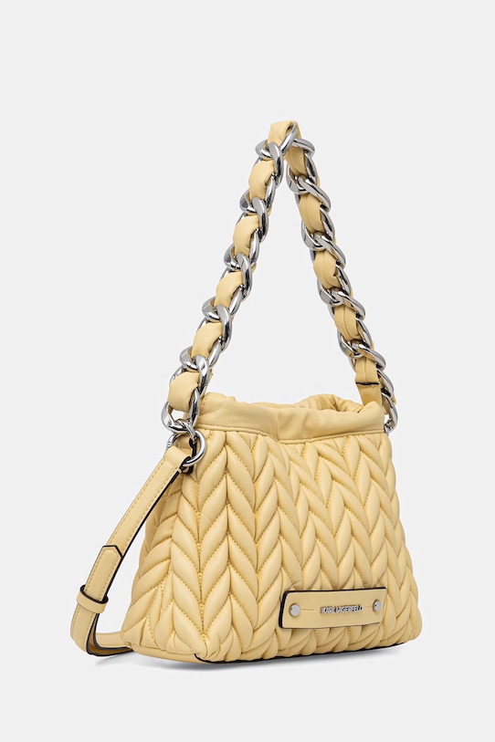 Karl Lagerfeld torebka damska z imitacji skóry K/WEAVE B2W30035 żółty SS26