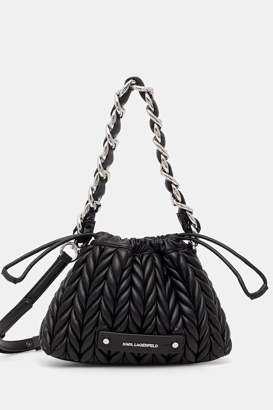 Karl Lagerfeld torebka damska z imitacji skóry K/WEAVE czarny B2W30035