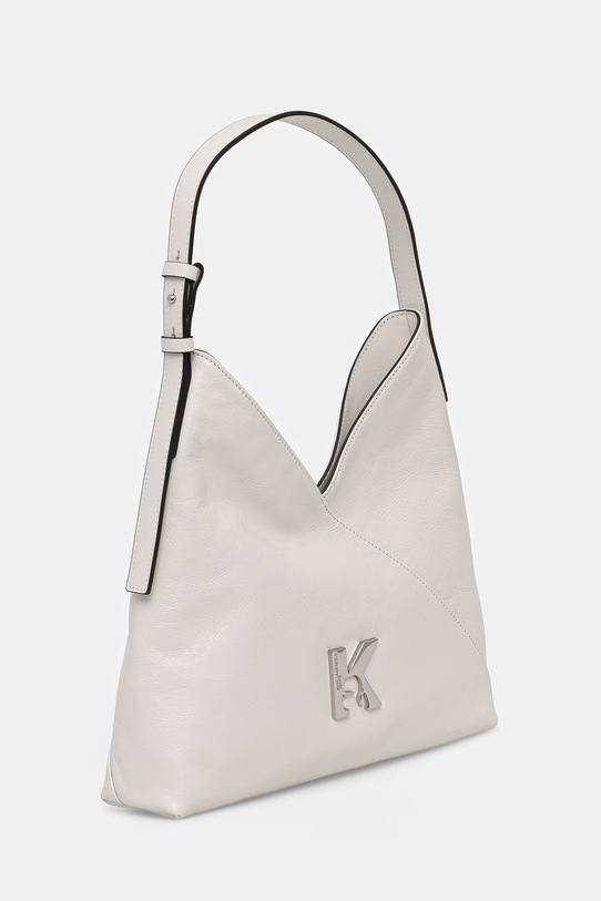 Δερμάτινη τσάντα Karl Lagerfeld Jeans B1W30187 λευκό SS26