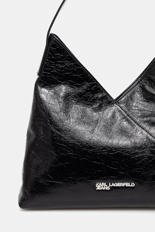 Δερμάτινη τσάντα Karl Lagerfeld Jeans μαύρο B1W30187