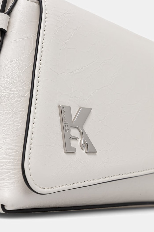 Δερμάτινη τσάντα Karl Lagerfeld Jeans λευκό B2W30130