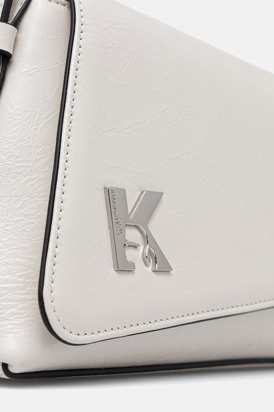 Δερμάτινη τσάντα Karl Lagerfeld Jeans λευκό B2W30130