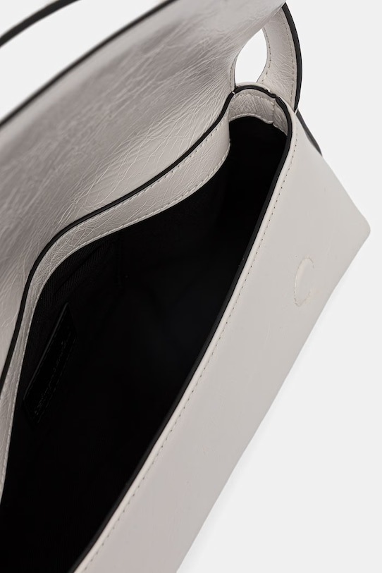 Δερμάτινη τσάντα Karl Lagerfeld Jeans B2W30130 λευκό