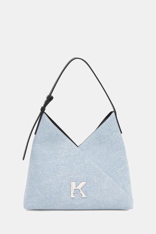 Τσάντα Karl Lagerfeld Jeans απλικέ μπλε B2W30132