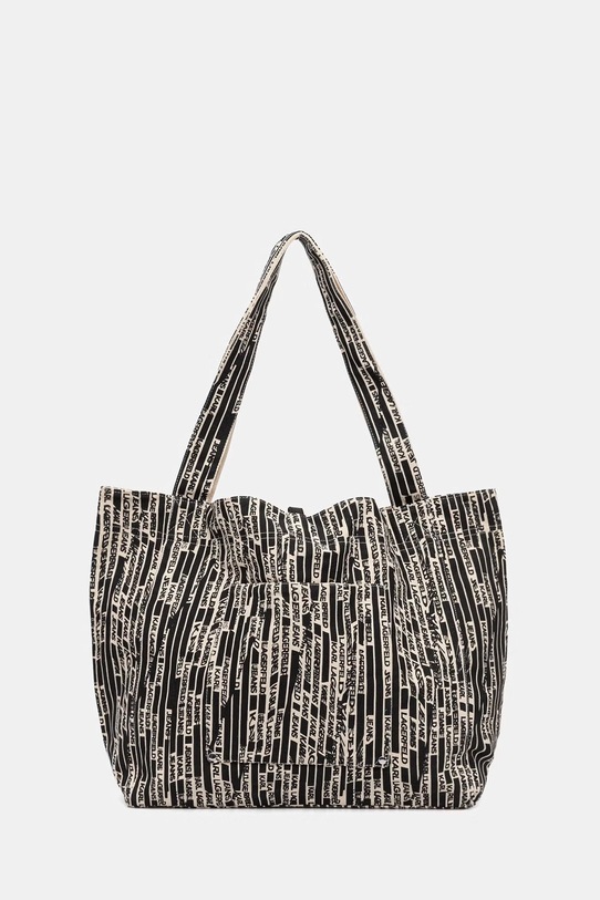 Karl Lagerfeld Jeans torebka bawełniana mieści A4 beżowy B2W50048