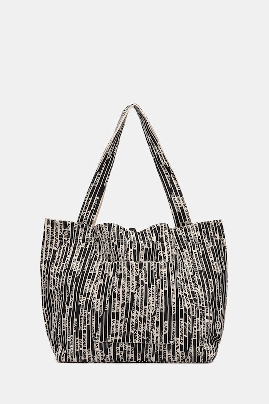 Karl Lagerfeld Jeans torebka bawełniana mieści A4 beżowy B2W50048