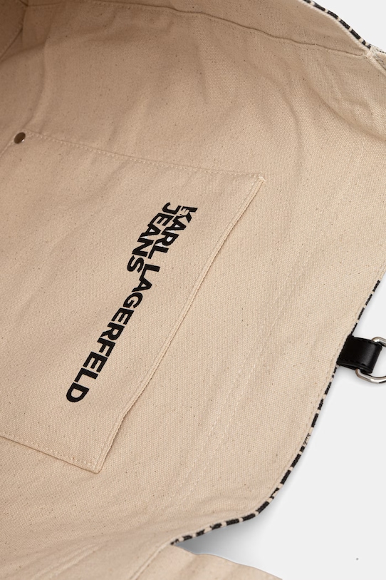 Karl Lagerfeld Jeans torebka bawełniana B2W50048 beżowy