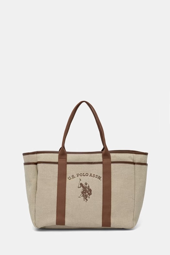U.S. Polo Assn. torebka shopper damska POOL SIDE beżowy BEU1P8630WC2