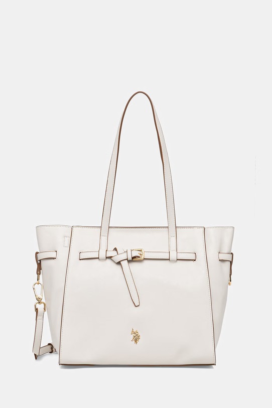 U.S. Polo Assn. torebka crossbody damska skórzana GUILDFORD beżowy BEU2G9067WVP