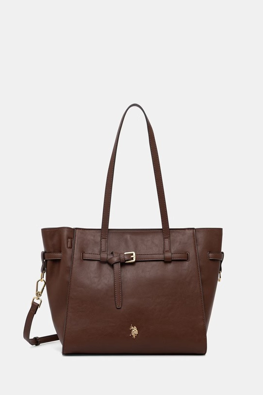 U.S. Polo Assn. torebka crossbody damska skórzana GUILDFORD brązowy BEU2G9067WVP