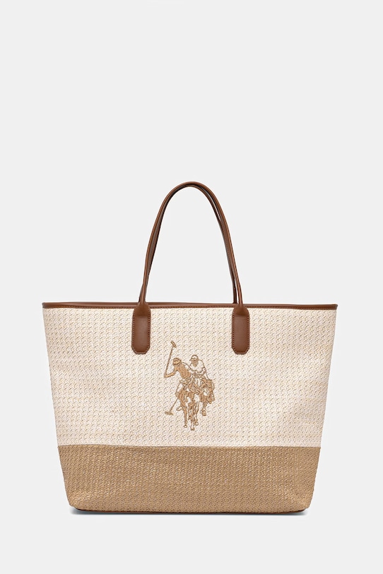 Kabelka U.S. Polo Assn. POOL PARTY zmestí A4 béžová BEU2P8695WP5