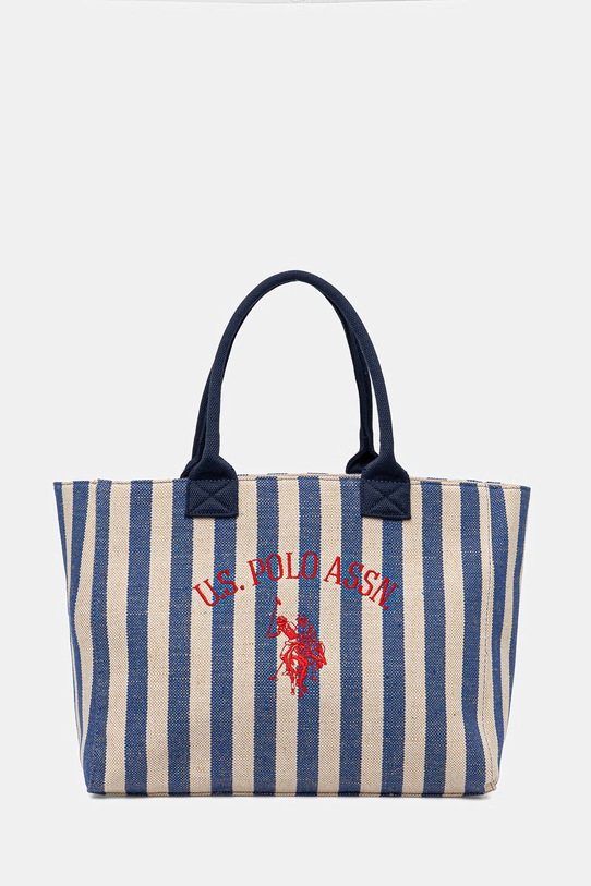 Bavlnená taška U.S. Polo Assn. POOL PARTY jemný vzor modrá BEU2P9180WCO