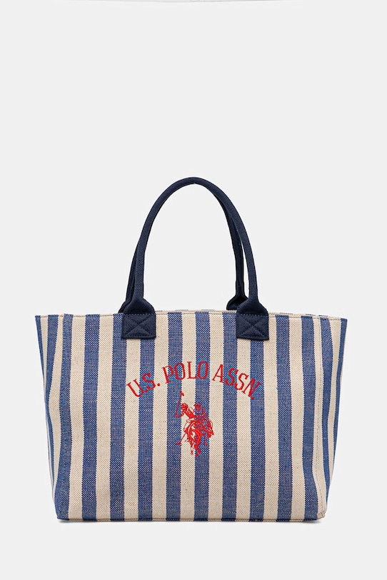 Bavlnená taška U.S. Polo Assn. POOL PARTY jemný vzor modrá BEU2P9180WCO