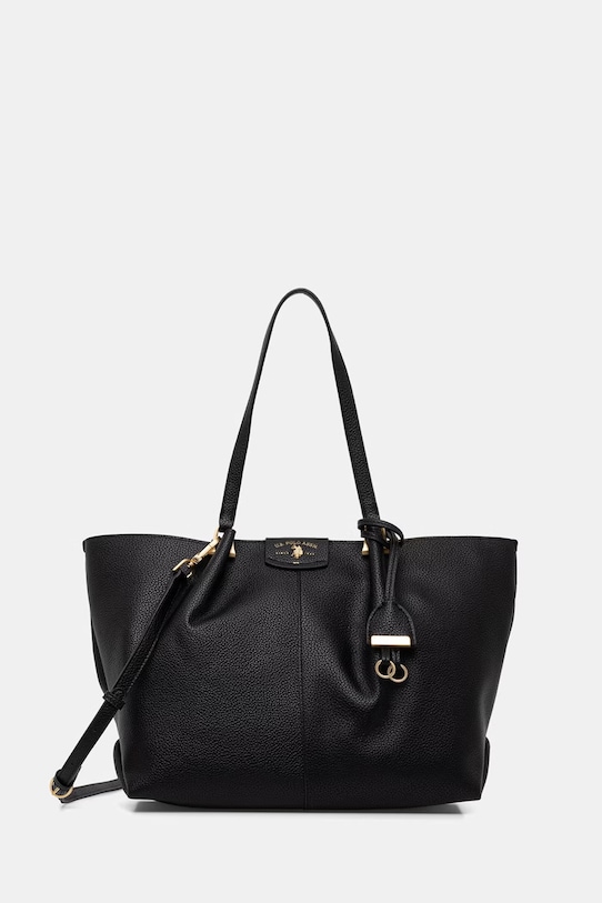U.S. Polo Assn. torebka shopper damska z imitacji skóry ROYAL STEWART czarny BEU3R9063WVP