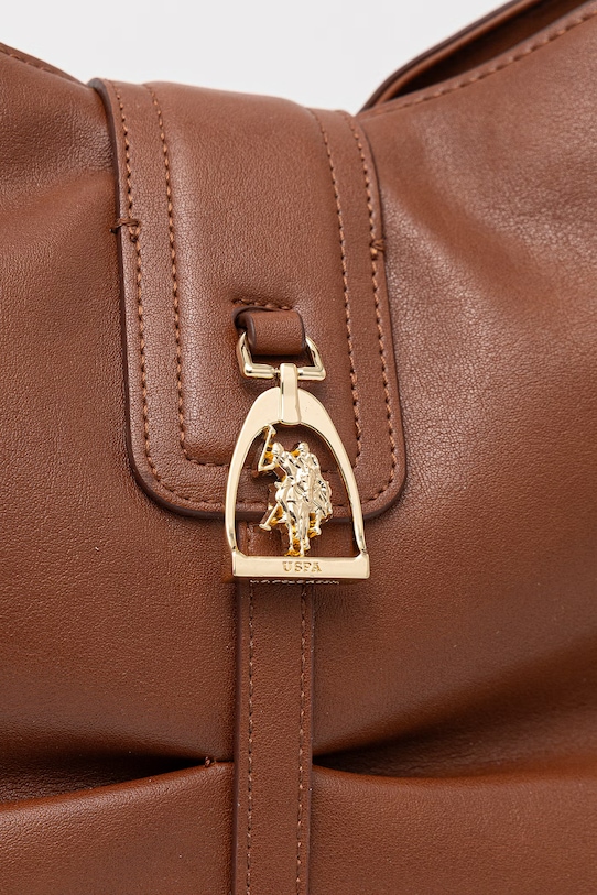 U.S. Polo Assn. torebka worek damska z imitacji skóry BENSON BEU7B9038WVP brązowy