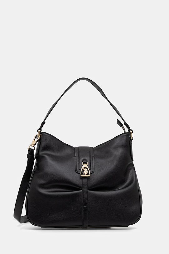 U.S. Polo Assn. torebka worek damska z imitacji skóry BENSON czarny BEU7B9038WVP