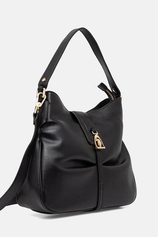 U.S. Polo Assn. torebka worek damska z imitacji skóry BENSON BEU7B9038WVP czarny SS26