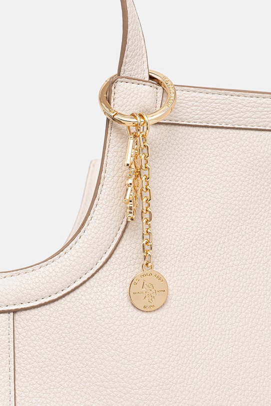 U.S. Polo Assn. torebka shopper damska z imitacji skóry LAWSON beżowy BEU8L9054WVP
