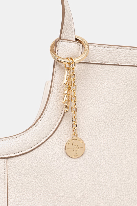 U.S. Polo Assn. torebka shopper damska z imitacji skóry LAWSON beżowy BEU8L9054WVP