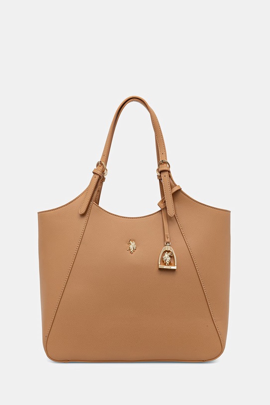 Kabelka U.S. Polo Assn. JONES vejde se A4 béžová BEUJE9094WVP