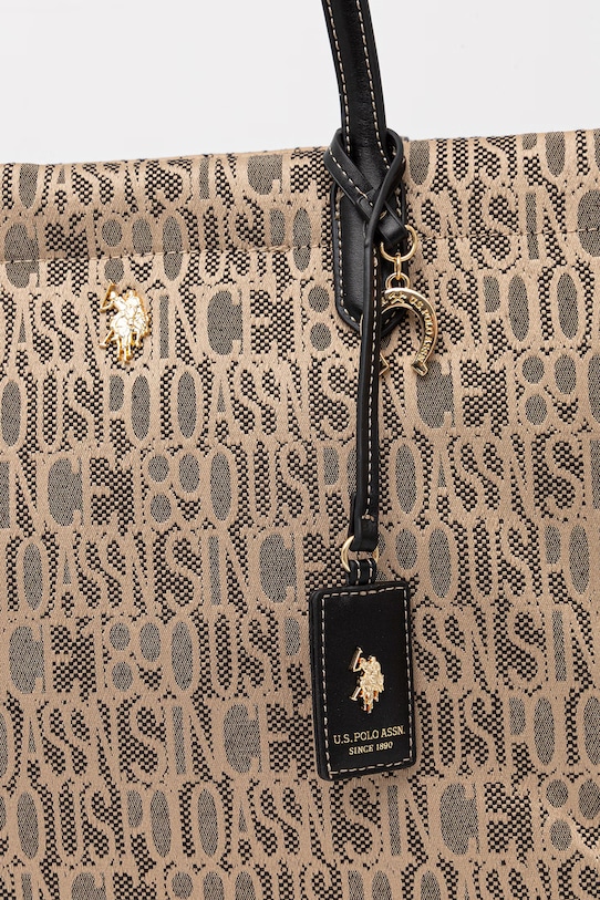 U.S. Polo Assn. torebka shopper damska JACQUARD BEUJG9131WZC beżowy
