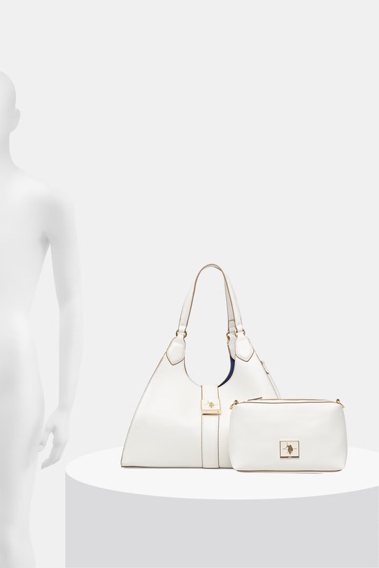 U.S. Polo Assn. kabelka typu shopper dámska z imitácie kože MARGARET BEUMF9043WVP biela