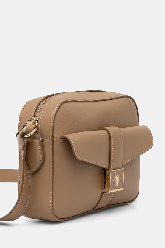 U.S. Polo Assn. torebka crossbody damska z imitacji skóry MARGARET BEUMF9046WVP beżowy SS26