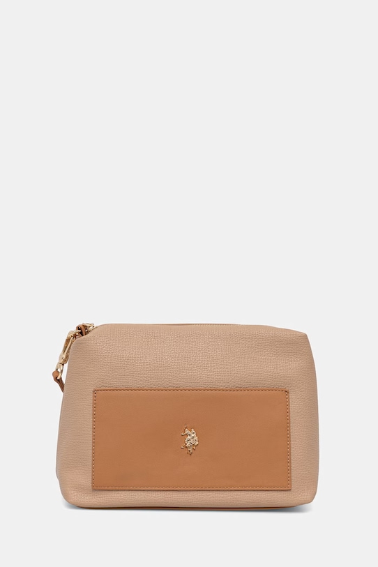 U.S. Polo Assn. torebka shopper damska z imitacji skóry SURREY beżowy BEUSU9093WVI