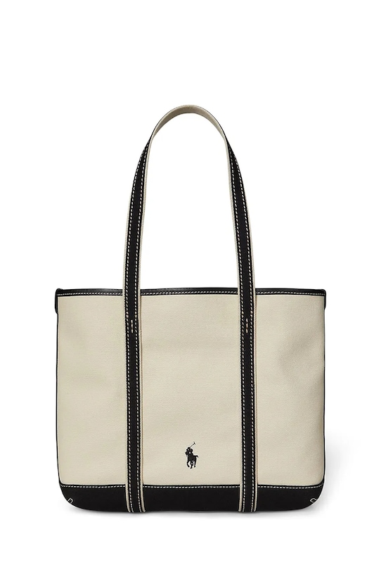 Polo Ralph Lauren torebka shopper damska bawełniana 428980460 beżowy SS26