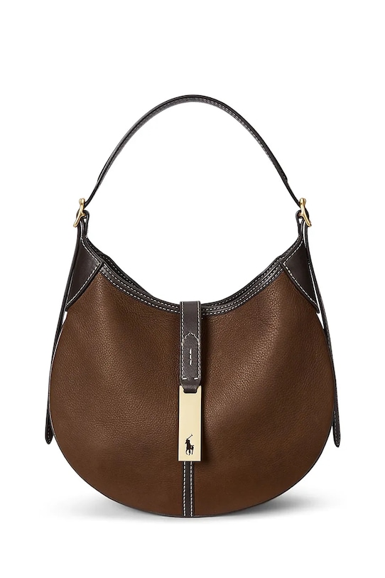 Polo Ralph Lauren torebka damska skórzana brązowy 428P01698