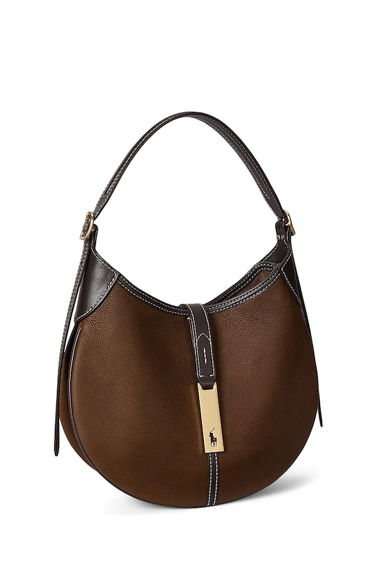 Polo Ralph Lauren torebka damska skórzana brązowy 428P01698