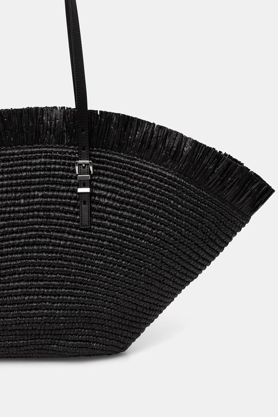 Akcesoria MICHAEL Michael Kors torebka koszyk damska z imitacji skóry 30S6S9FT9Y czarny