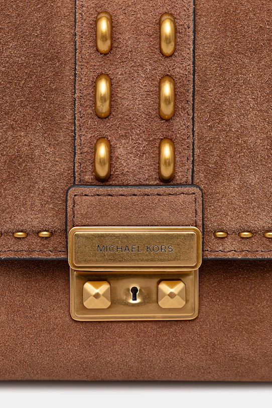 Τσάντα σουέτ MICHAEL Michael Kors καφέ 30S6A2RS2S