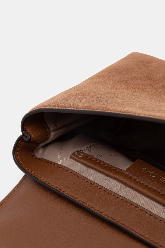Τσάντα σουέτ MICHAEL Michael Kors 30S6A2RS2S καφέ