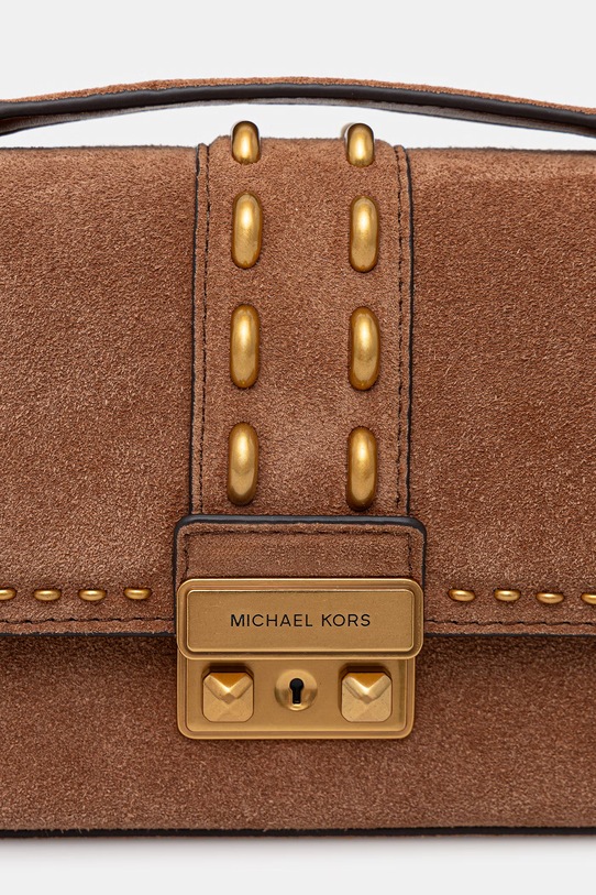 Semišová kabelka MICHAEL Michael Kors hnedá 30S6A2RL5S
