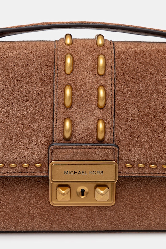 Semišová kabelka MICHAEL Michael Kors hnedá 30S6A2RL5S