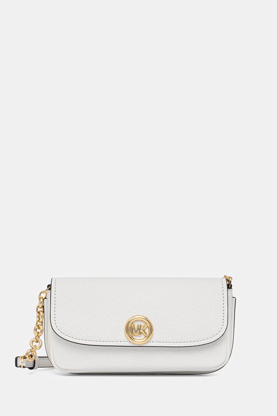 Kožená kabelka MICHAEL Michael Kors nášivka biela 32S6GY5C5L