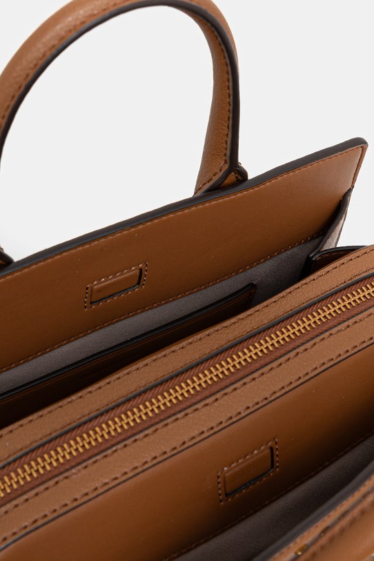 Δερμάτινη τσάντα MICHAEL Michael Kors 30S6A9IS1L καφέ