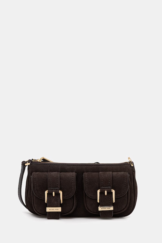 MICHAEL Michael Kors torebka zamszowa nie mieści A4 brązowy 32T5GZCU1L