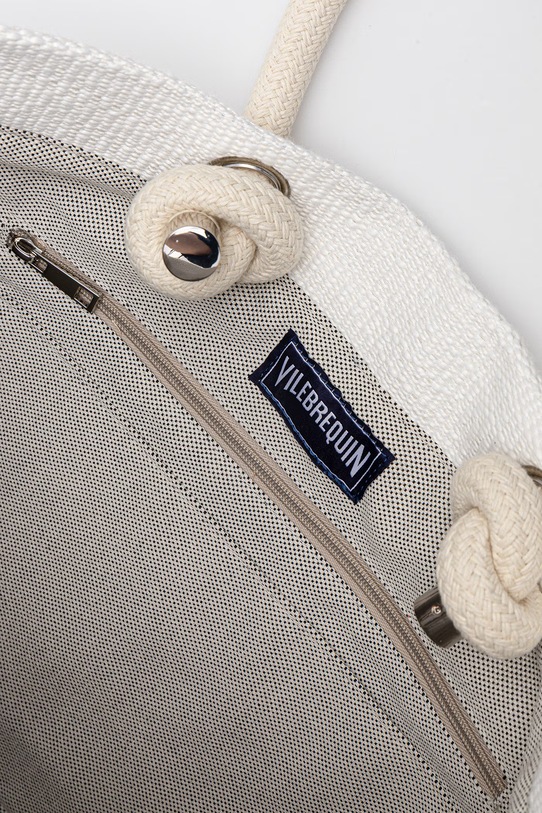 Vilebrequin torebka shopper damska bawełniana BINTA BTAE0401 biały