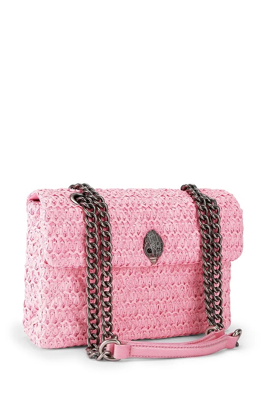 Kurt Geiger London geantă crossbody pentru femei Raffia Kensington 5582698999 roz SS26