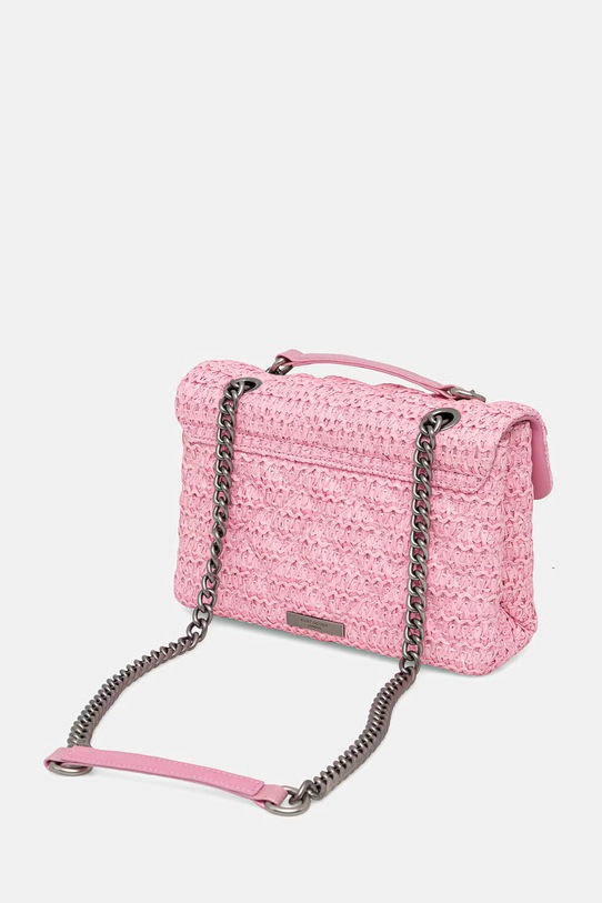 Akcesoria Kurt Geiger London torebka crossbody damska Raffia Kensington 5582698999 różowy