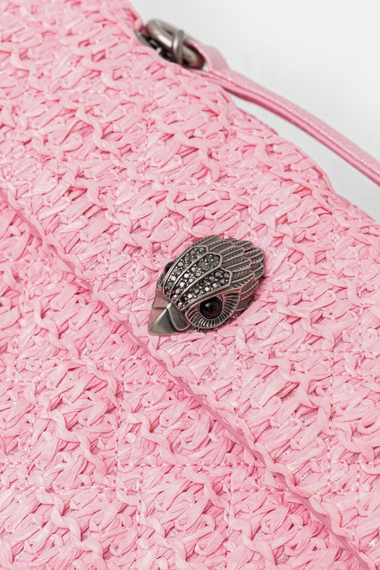 Kurt Geiger London torebka crossbody damska Raffia Kensington różowy 5582698999