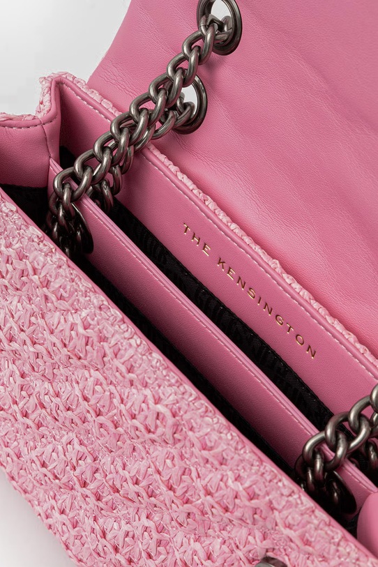 Kurt Geiger London torebka crossbody damska Raffia Kensington 5582698999 różowy