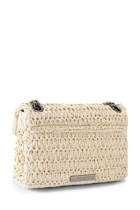Akcesoria Kurt Geiger London torebka crossbody damska Raffia Mini Kensington 5576840999 żółty