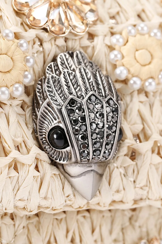 Kurt Geiger London torebka crossbody damska Raffia Mini Kensington żółty 5576840999