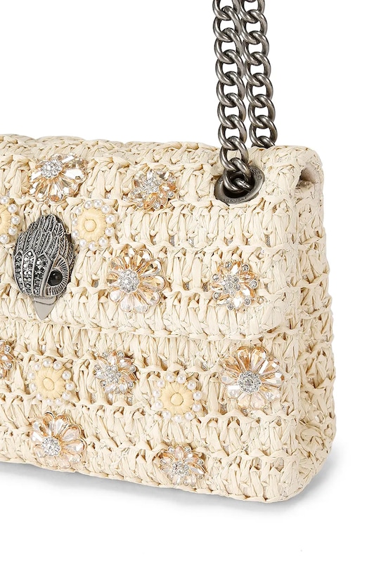 Kurt Geiger London torebka crossbody damska Raffia Mini Kensington 5576840999 żółty